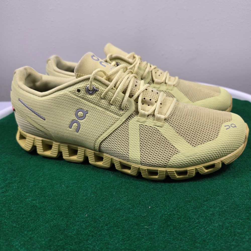 On Cloud Running Shoes Womens 9.5 Yellow Mesh Sneakers Low Top CloudTec FVN OI - Picture 2 of 13